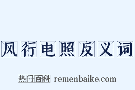 风行电照反义词是什么意思的图片